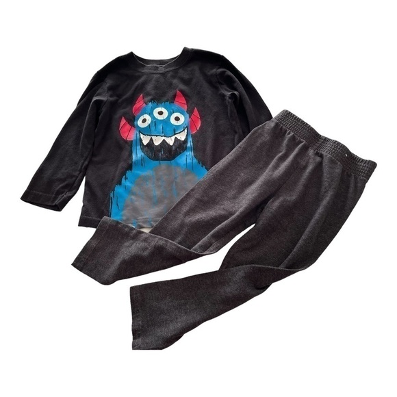 Garanimals set of two Cookie Monster top/pull up leggings black/gray Boy 3T - Picture 3 of 12